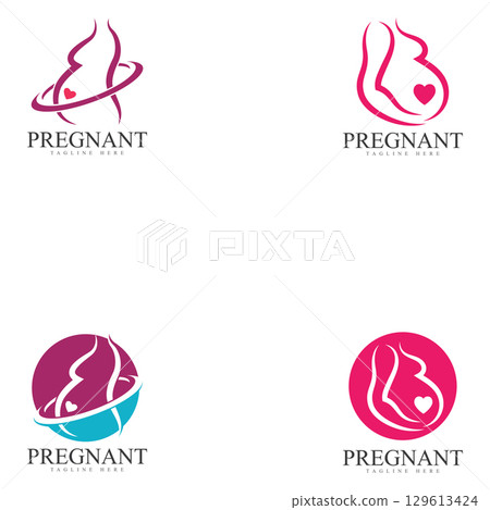 women pregnant logo vector icon template icon women pregnant logo vector icon template icon 129613424