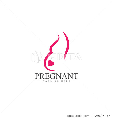 women pregnant logo vector icon template icon women pregnant logo vector icon template icon 129613457