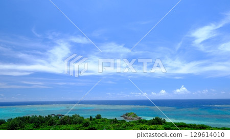 從石垣島玉取展望台看到的珊瑚海 129614010