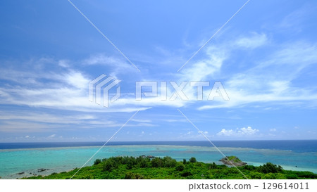 從石垣島玉取展望台看到的珊瑚海 129614011