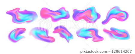 Abstract Fluid Shape Colorful Illustration For Modern Design And Background. Abstract flowing shapes with vibrant neon colors, evoking energy and creativity Abstract Fluid Shape Colorful Illustration For Modern Design And Background. Abstract flowing shapes with vibrant neon colors, evoking energy and creativity 129614207
