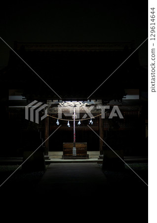 A dim and mysterious shrine 129614644
