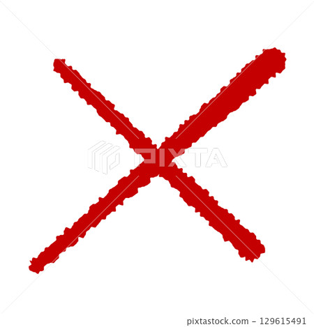 簡單的十字標記 129615491