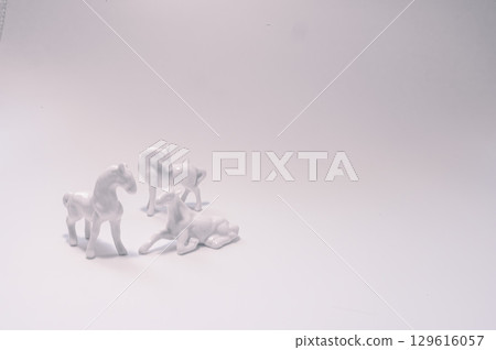 2026 Chinese Zodiac Sign: White Ceramic Horse 129616057