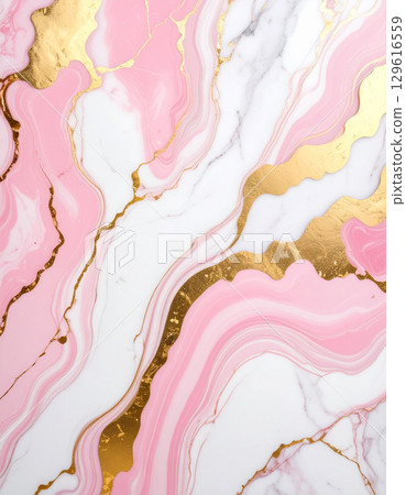 Elegant marbled pattern made of glossy marble 129616559