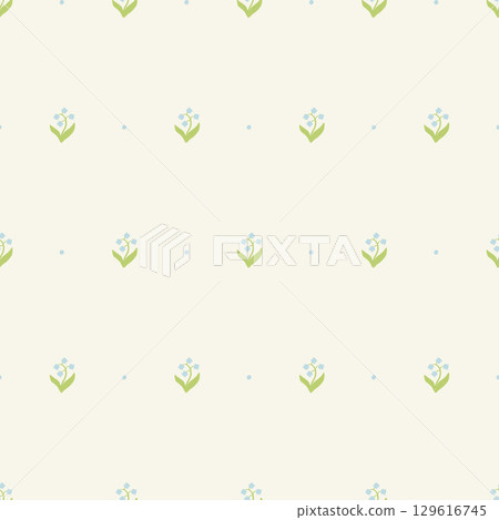 山谷的百合花無縫圖案 129616745