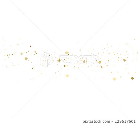 Minimalist Gold Glitter Star Confetti Vector For Christmas Design 129617601