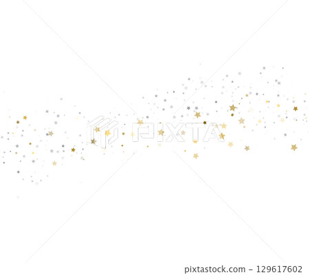 Silver And Gold Celebration Confetti Overlay For Wedding And Anniversary 129617602