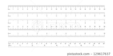 measuring ruler in set in both systems 129617637