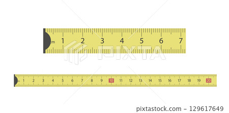 a simple metric measuring ruler close view 129617649