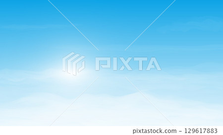 blue sky background with white cloud and soft light 129617883