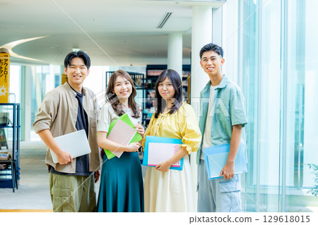 Young men and women, college students, specialized students 129618015