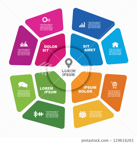 Infographic design template with place for your data. Vector illustration. 129618261