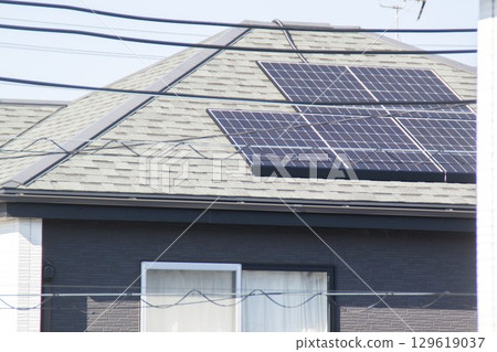 Solar panel solar power generation roof 129619037