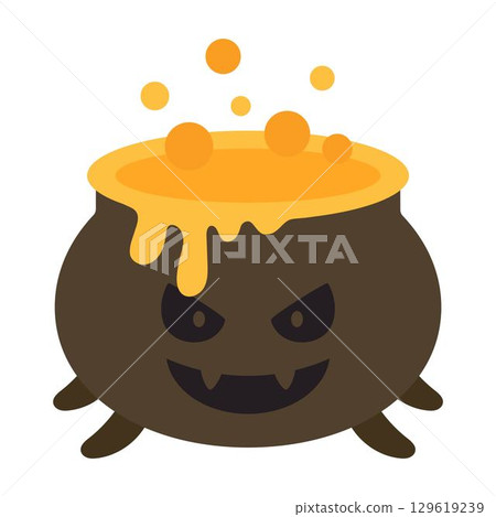 halloween witch cauldron isolated halloween witch cauldron isolated 129619239