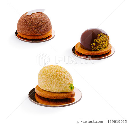 Delightful desserts showcasing various flavors and textures in pastry art Delightful desserts showcasing various flavors and textures in pastry art 129619935