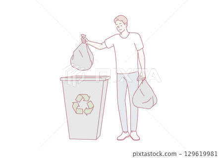 Saving ecology and recycling concept 129619981