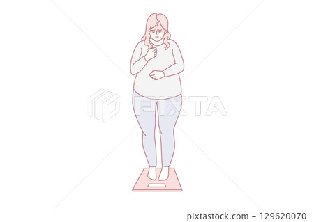 Overweight and Obese people concept 129620070