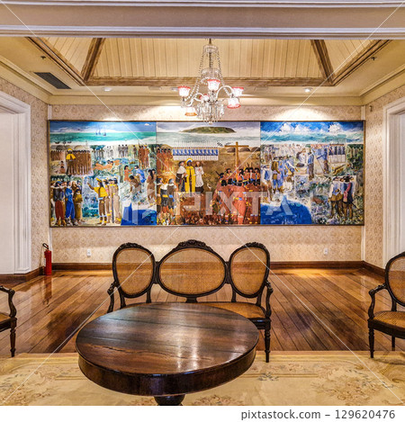 Interior of the Lion Palace, Palacio dos Leoesin Sao Luis, Maran Interior of the Lion Palace, Palacio dos Leoesin Sao Luis, Maran 129620476