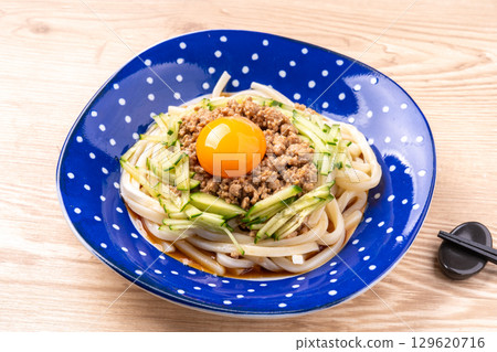 冷烏龍麵配肉和味噌 冷烏龍麵配肉和味噌 129620716