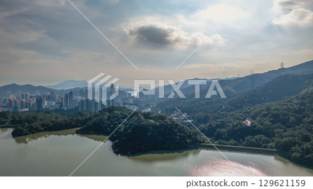Aug 9 2025 a Tranquil waters of scenic Shing Mun Reservoir 129621159