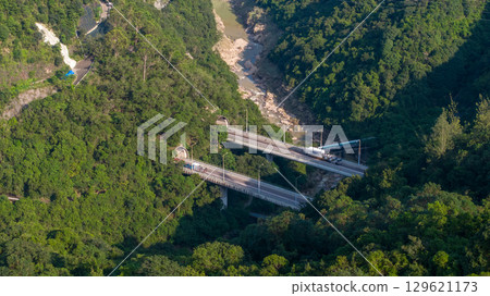 Aug 9 2025 Shing Mun Gorge with Shing Mun Tunnels Bridge 129621173