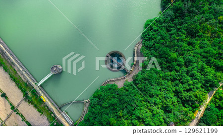 Aug 9 2025 Jubilee Reservoir Valve Tower reflected in water 129621199