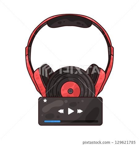 illustration of headphone 129621785