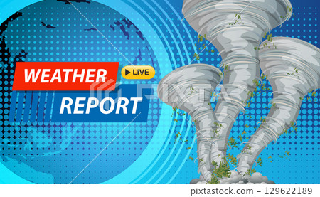 Dynamic Weather Report Illustration Dynamic Weather Report Illustration 129622189