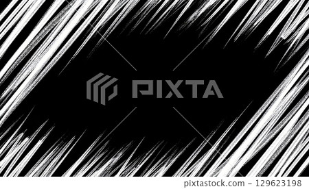 白色筆觸式手繪框架和黑色背景的插圖素材 129623198