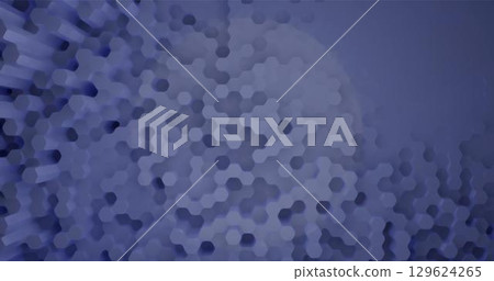 3d rendering. Abstract background of hexagonal rods of different heights, light blue color. Graphic illustration for your business. 3d rendering. Abstract background of hexagonal rods of different heights, light blue color. Graphic illustration for your business. 129624265