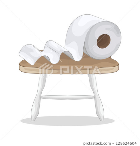 Illustration of Toilet Paper 129624604