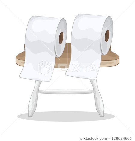 Illustration of Toilet Paper 129624605