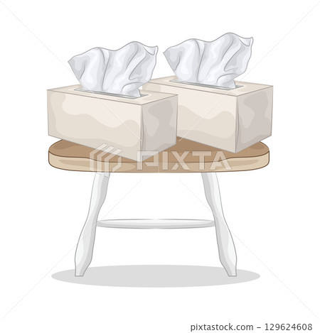 Illustration of Tissue Box Illustration of Tissue Box 129624608