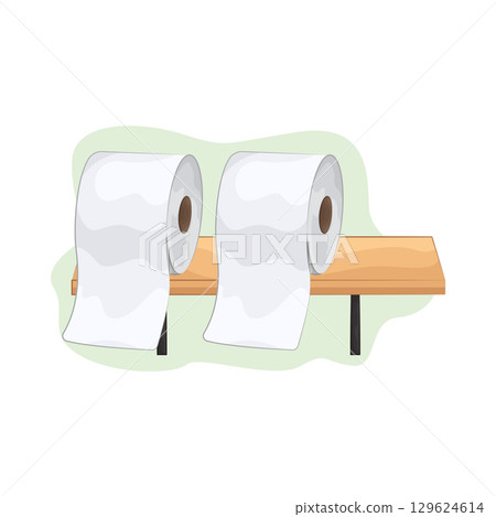 Illustration of Toilet Paper 129624614