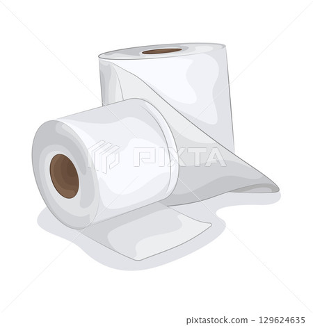 Illustration of Toilet Paper 129624635