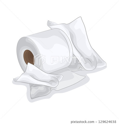 Illustration of Toilet Paper Illustration of Toilet Paper 129624638