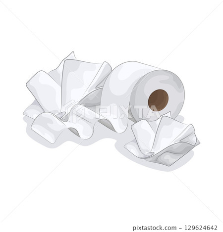 Illustration of Toilet Paper 129624642