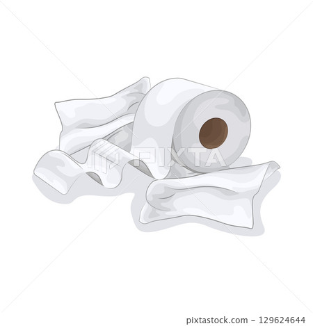 Illustration of Toilet Paper 129624644