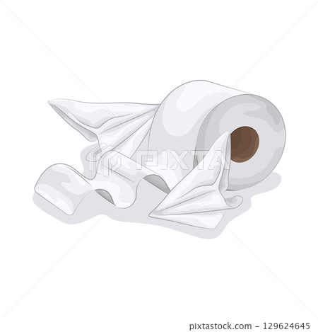 Illustration of Toilet Paper 129624645