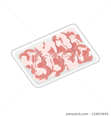 Pork mince in a tray Pork mince in a tray 129624650