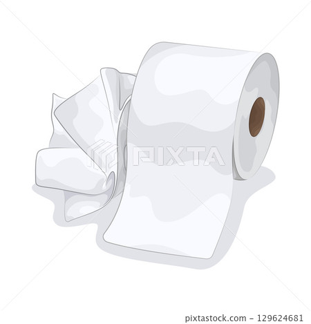 Illustration of Toilet Paper Illustration of Toilet Paper 129624681