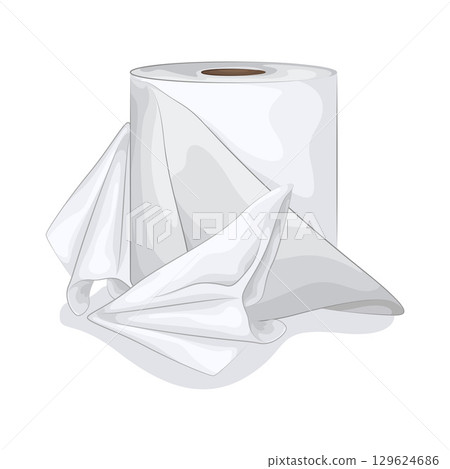 Illustration of Toilet Paper 129624686