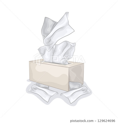 Illustration of Tissue Box 129624696