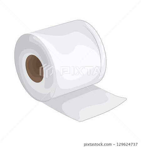 Illustration of Toilet Paper 129624737