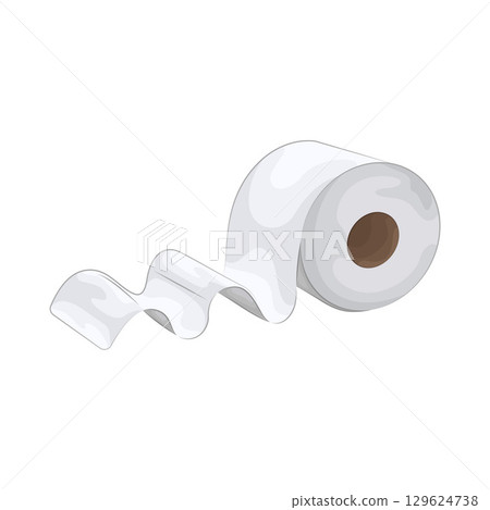 Illustration of Toilet Paper 129624738