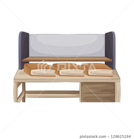 Illustration of Book on the table 129625284