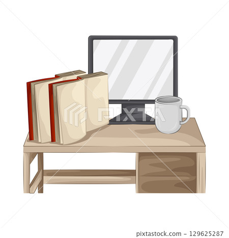 Illustration of Book on the table 129625287