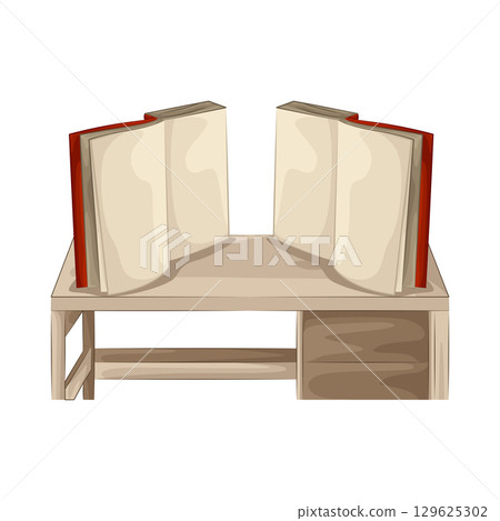 Illustration of Book on the table Illustration of Book on the table 129625302