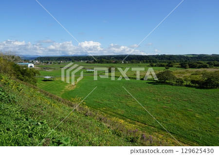 The vast landscape of Thoroughbred Ginza in Niikappu Town, Hokkaido The vast landscape of Thoroughbred Ginza in Niikappu Town, Hokkaido 129625430